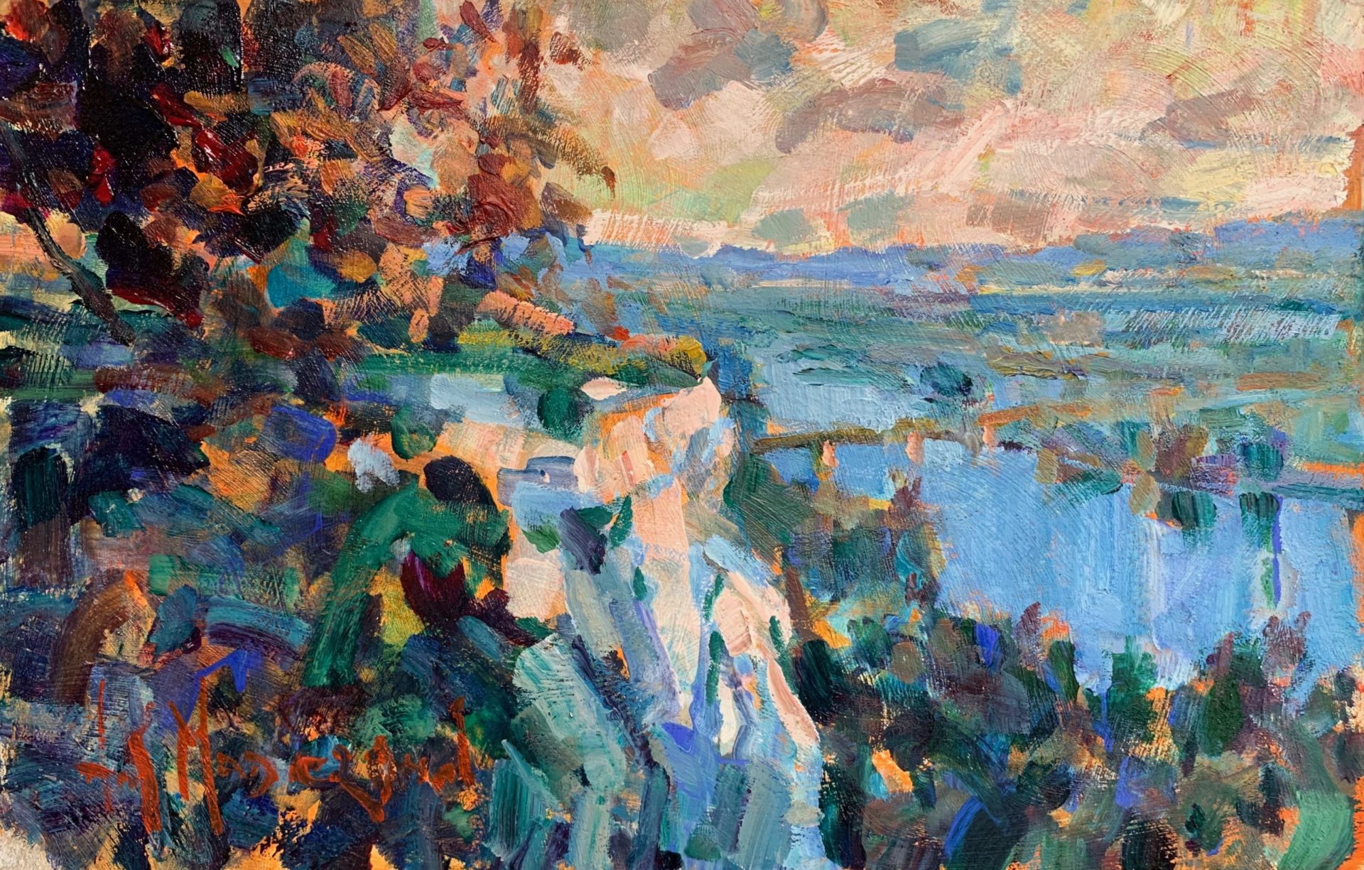 Cliffs over River Dordogne | Arthur Maderson – The Whitethorn Gallery