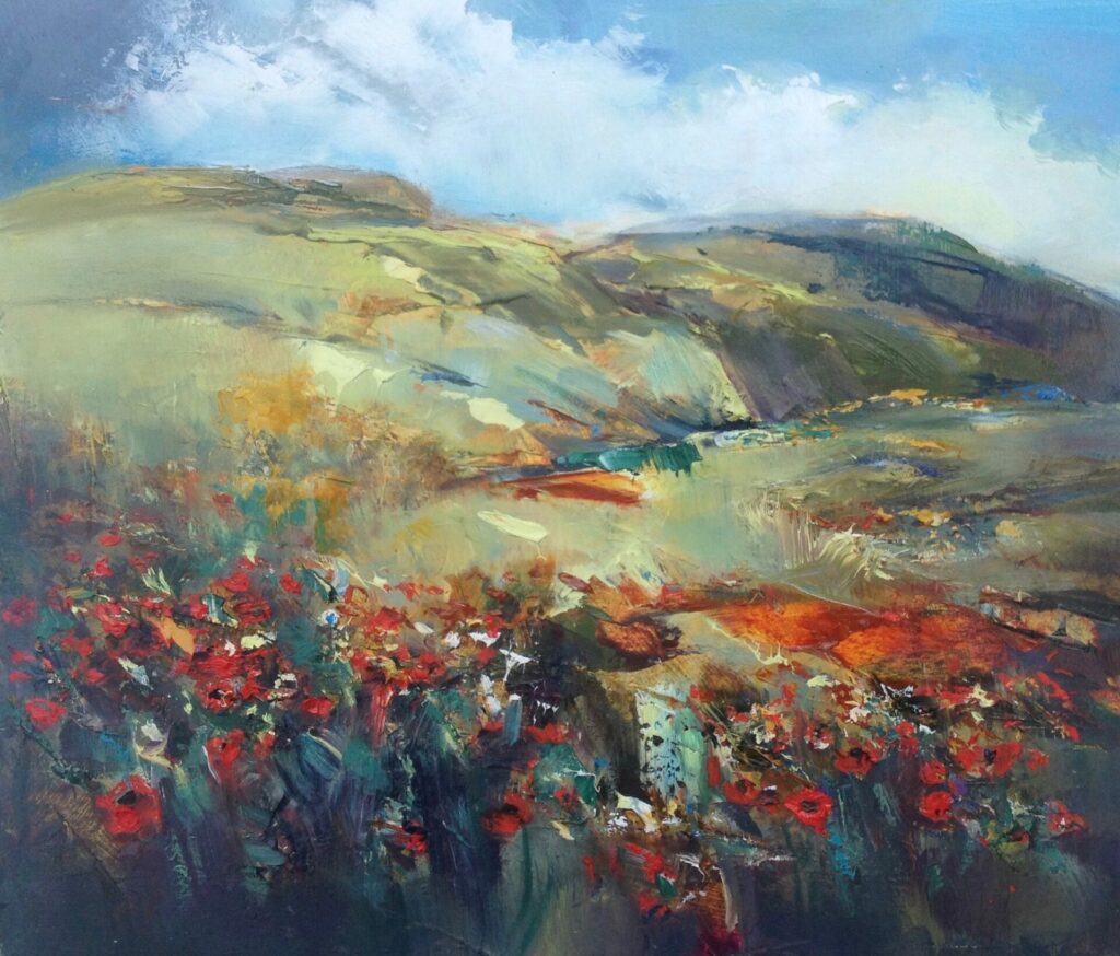 Field Poppies, Alfarnate | Denise M. Ryan – The Whitethorn Gallery