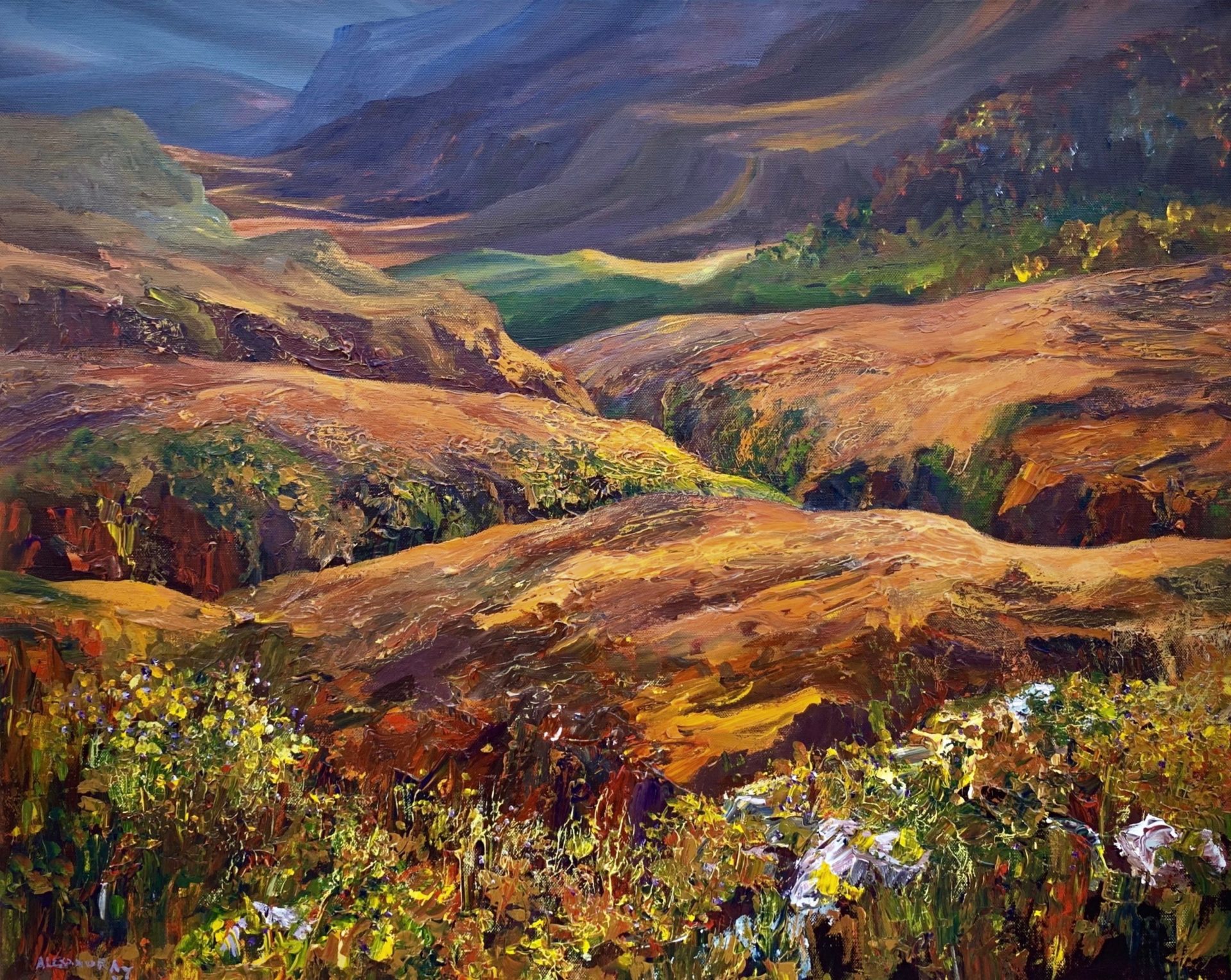 Moonlight in the Valley | Alexandra Van Tuyll – The Whitethorn Gallery