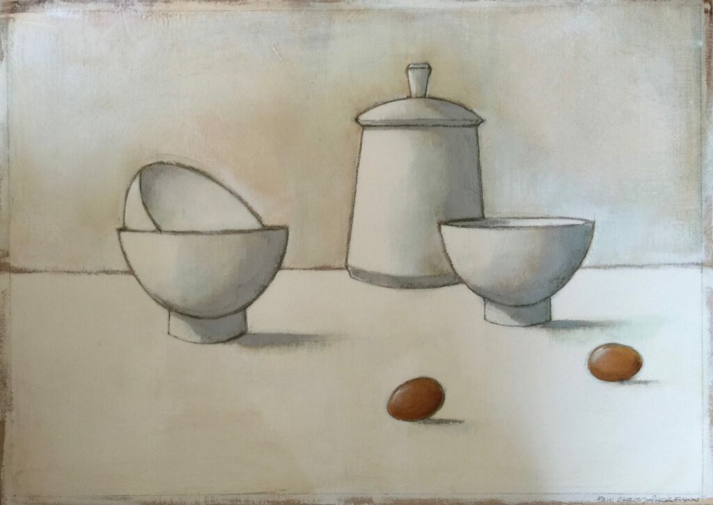 2 Eggs, 3 Bowls | Painters – The Whitethorn Gallery