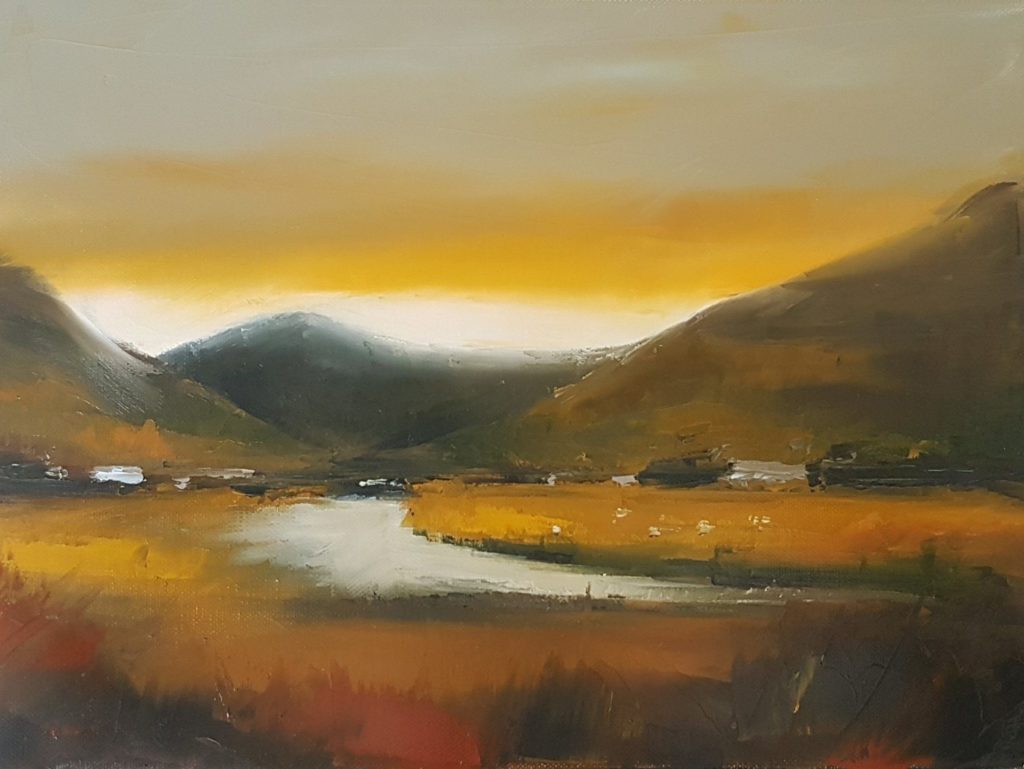 Amber Light in the Inagh Valley | Painters – The Whitethorn Gallery