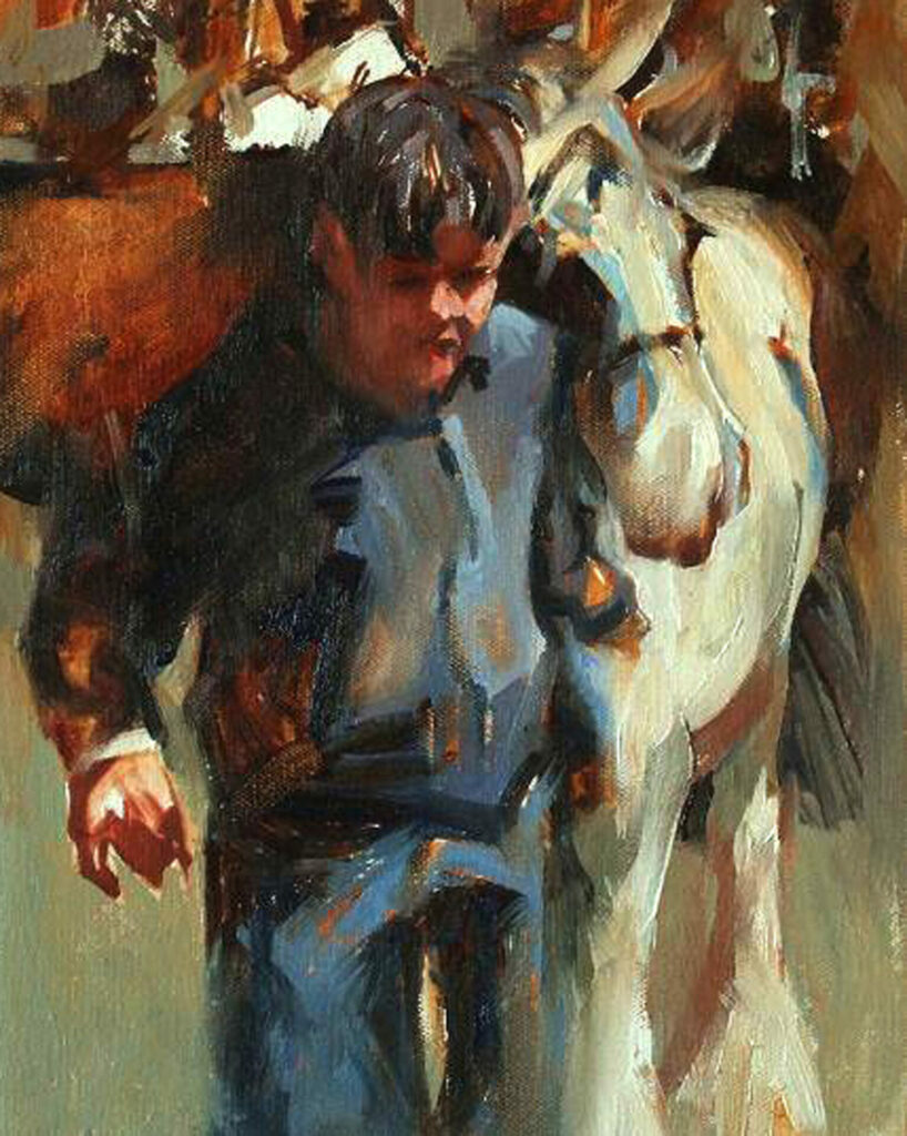 Boy Leading a Pony | Painters – The Whitethorn Gallery