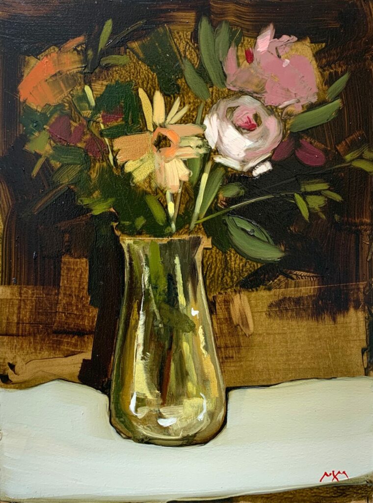 Flowers in a Glass Vase | Martin Mooney – The Whitethorn Gallery