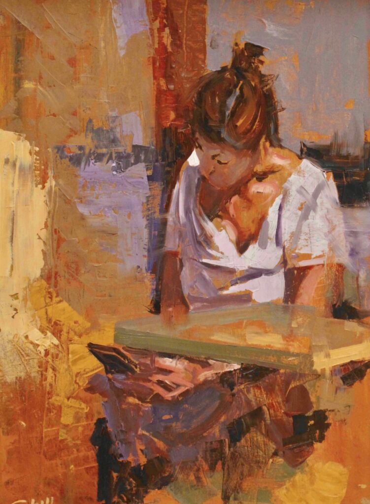 Girl on Her Phone | Painters – The Whitethorn Gallery