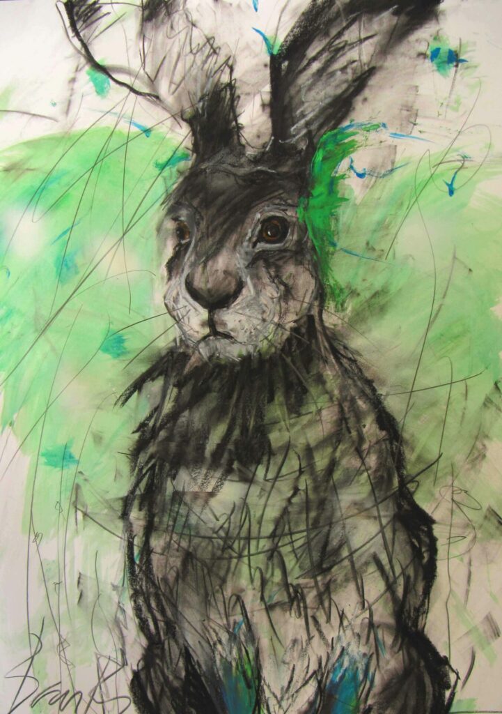 Hare in Green | Painters – The Whitethorn Gallery
