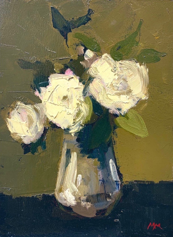 Three White Roses | Painters – The Whitethorn Gallery