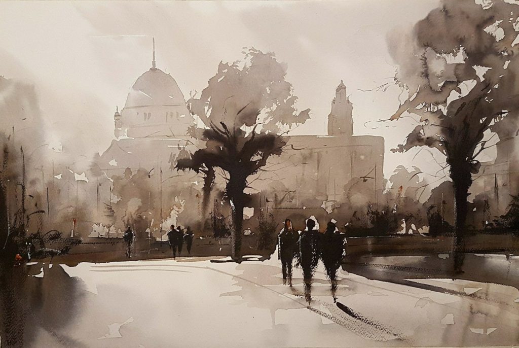 Long Shadows, Galway Cathedral | Painters – The Whitethorn Gallery