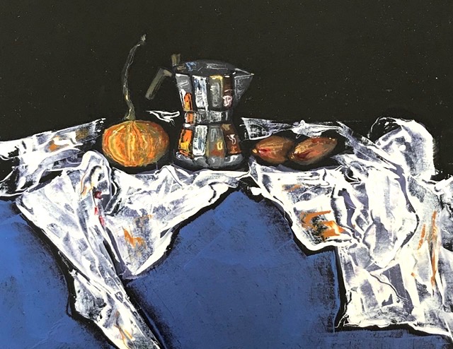 Pumpkin, Coffee Pot, and Shallots | Painters – The Whitethorn Gallery