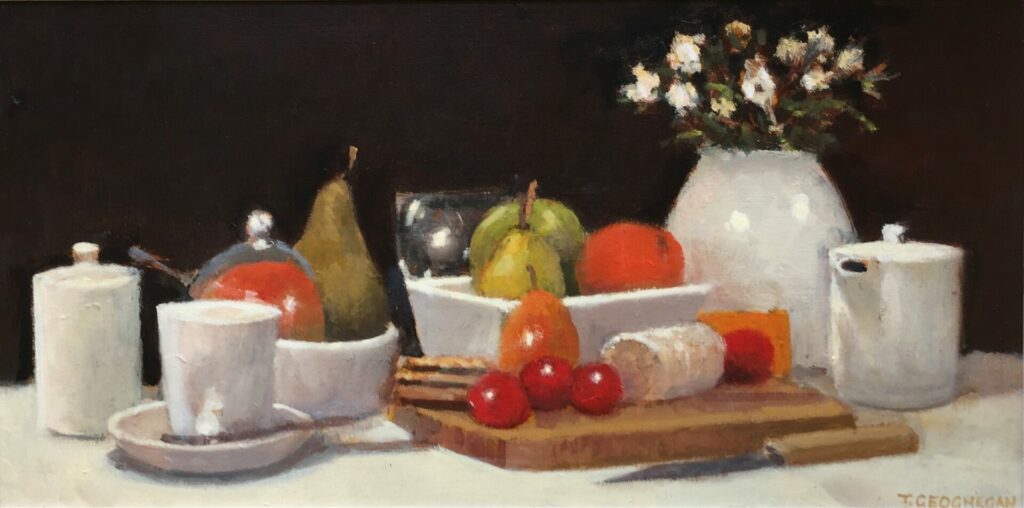 Still Life with Tomatoes and Cheese | Painters – The Whitethorn Gallery