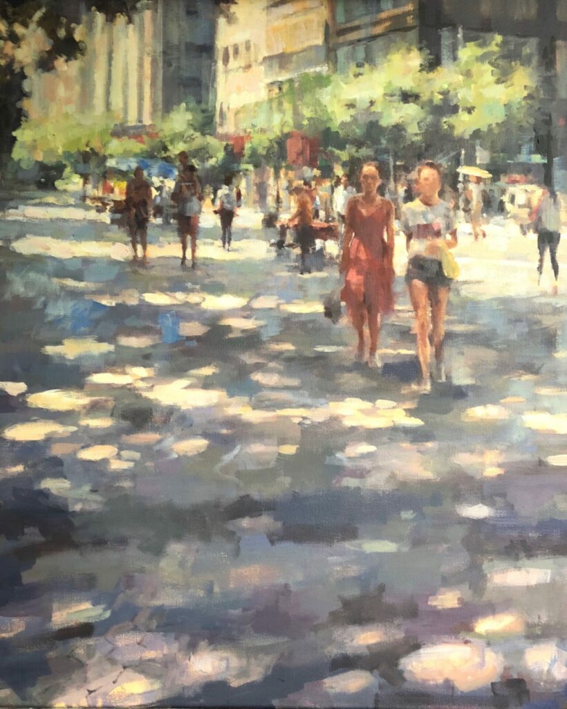 Strolling in Union Square N.Y. | Painters – The Whitethorn Gallery