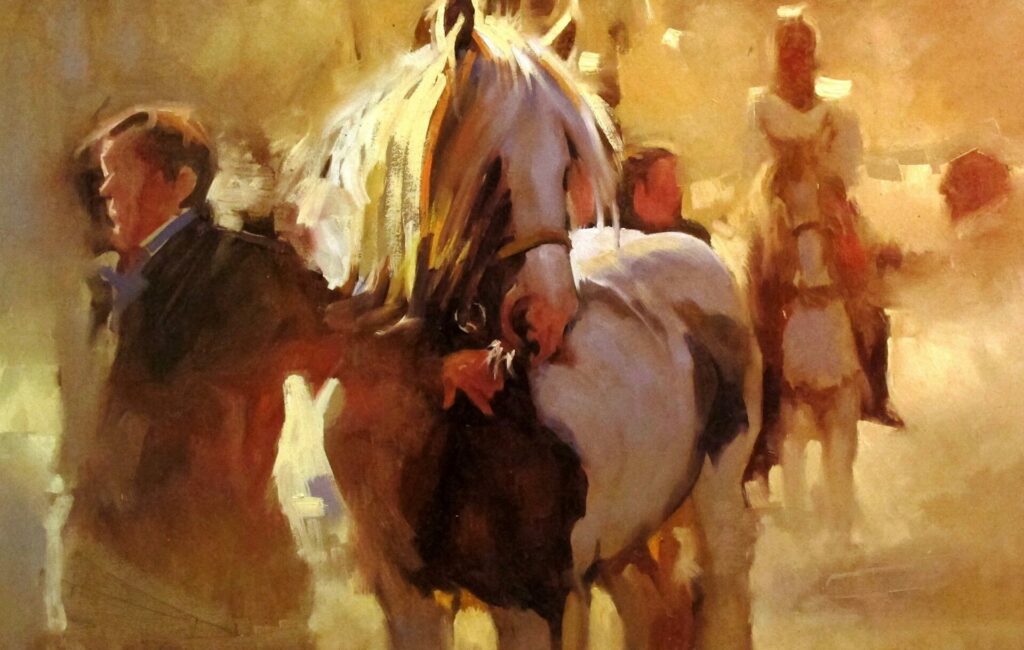 Sunshine, Smithfield Horse Fair | Patrick Cahill – The Whitethorn Gallery