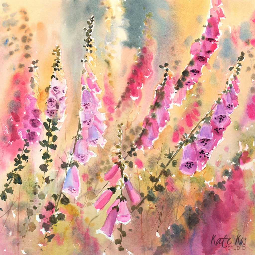 Sweet Foxgloves | Painters – The Whitethorn Gallery