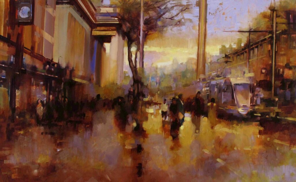 The Luas, O’Connell Street | Painters – The Whitethorn Gallery