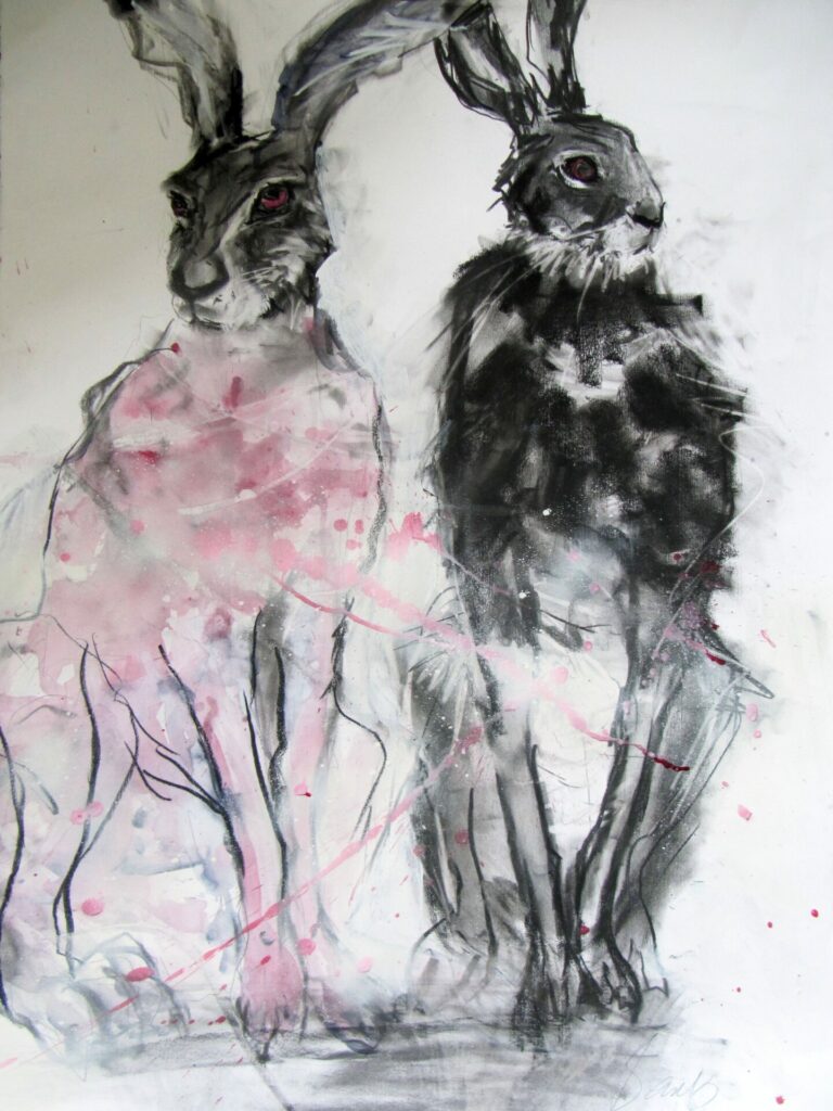 Two Hares | Painters – The Whitethorn Gallery