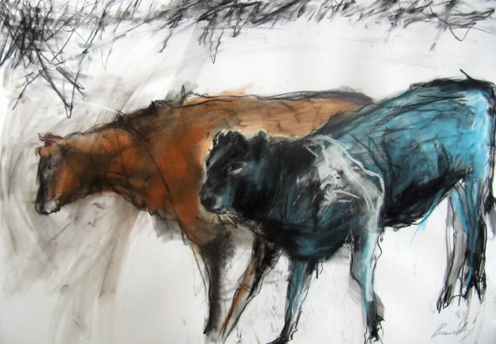 2 of Sheila’s Cows | Painters – The Whitethorn Gallery
