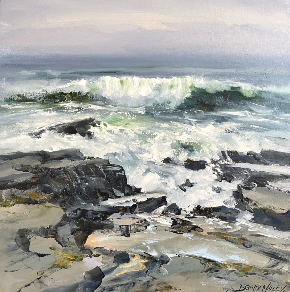 wave breaking off the renvyle peninsula | Painters – The Whitethorn Gallery