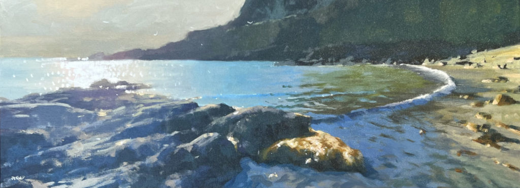 Winter Sun on Trá Geal, Inis Bofin West | Painters – The Whitethorn Gallery