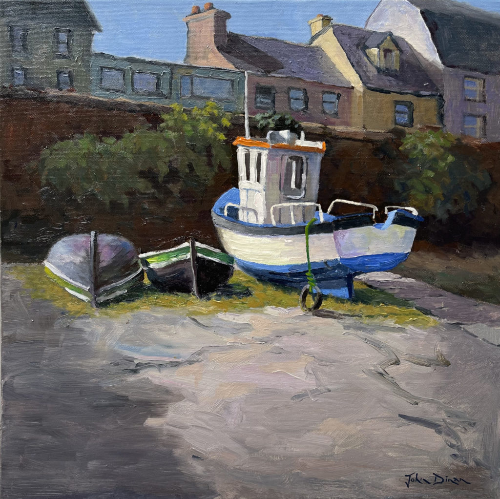 Resting Up, Roundstone Pier | Painters – The Whitethorn Gallery