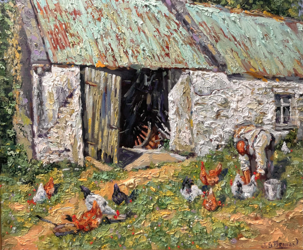 Feeding The Hens | Painters – The Whitethorn Gallery