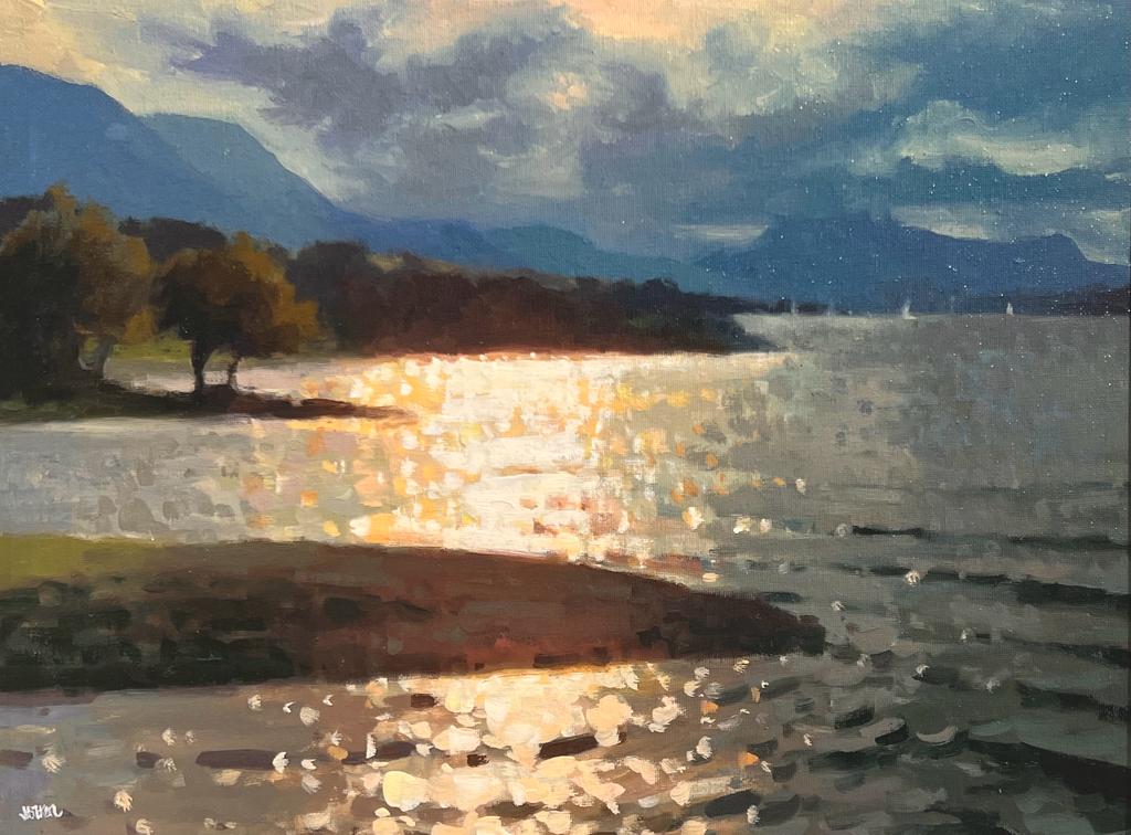 Sunset Over Kylemore Lakes | Jenny Aitken – The Whitethorn Gallery