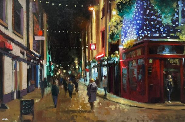 Evening Stroll, Temple Bar | Jenny Aitken – The Whitethorn Gallery
