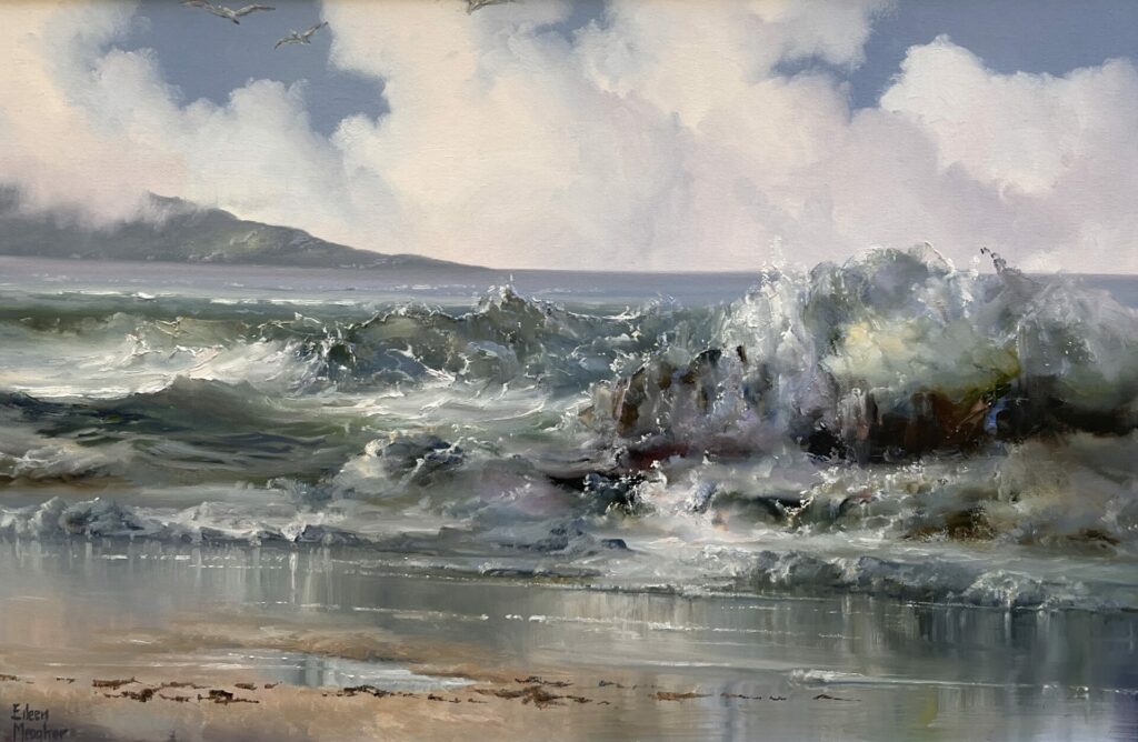 Wild Atlantic At Bunowen Strand, Connemara | Eileen Meagher – The Whitethorn Gallery